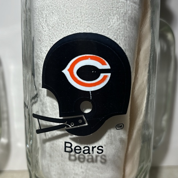 Vintage Set of 3 "Chicago Bears" Beer Mugs / Fisher Peanut Jars - Picture 5 of 9
